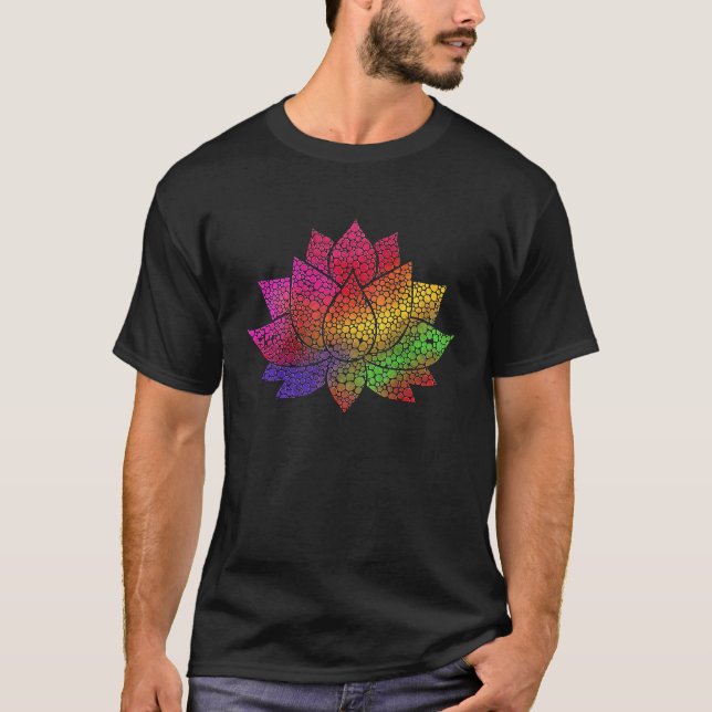 Yoga  Namaste Mediation Lotus Flower Yoga T-Shirt (Front)