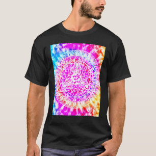 Yoga Namaste Moon Tie Die Buddha 3 T-Shirt