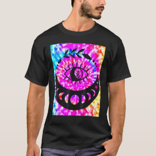 Yoga Namaste Moon Tie Die Buddha Eye T-Shirt