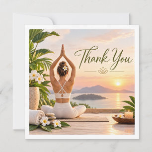 Yoga Namaste pose Thank You Card