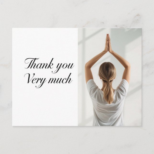 Yoga Namaste Thank You Card (Front)