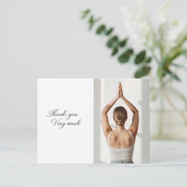 Yoga Namaste Thank You Card (Standing Front)