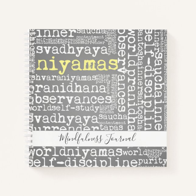 Yoga Niyamas Mindfulness Journal (Front)