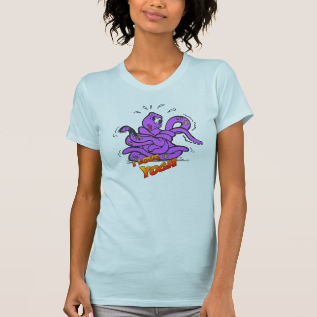 Yoga Octopus in a Knot Apparel Womens T-shirt (Front)