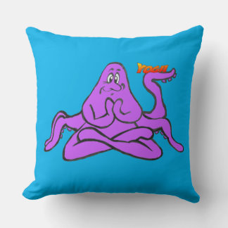 Yoga Octopus Namaste Cust. Throw Pillow