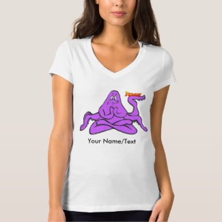 Yoga Octopus V-neck Womens T-Shirt