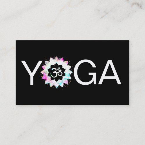  Yoga OM  Aum Teacher Instructor Mandala Lotus Business Card