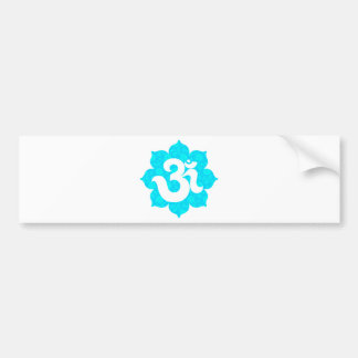 Yoga Om in Lotus light blue Bumper Sticker