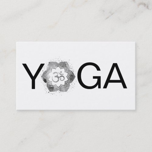  Yoga OM Lotus Mandala Teacher Instructor Business Card