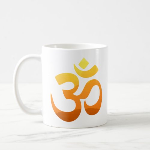 Yoga Om Mantra Gold Sun Meditation Inspirational Coffee Mug