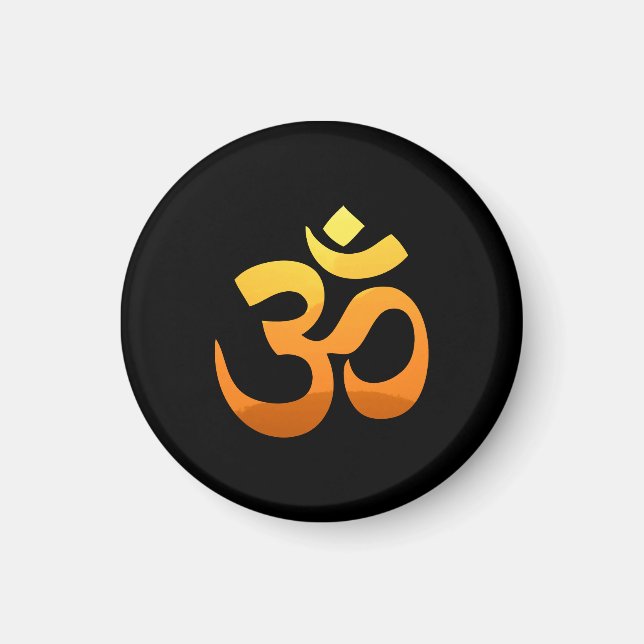 Yoga Om Mantra Symbol Asana Relax Meditation Magnet (Front)