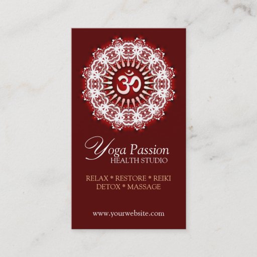 Customizable Yoga Om Passion New Age Business Cards