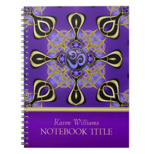 Yoga Om Purple Eastern Inspirations Notebook