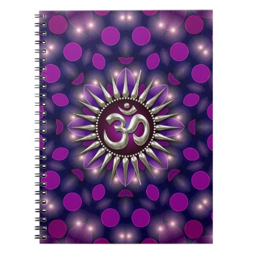 Yoga Om Purple Healing Energy Notebook