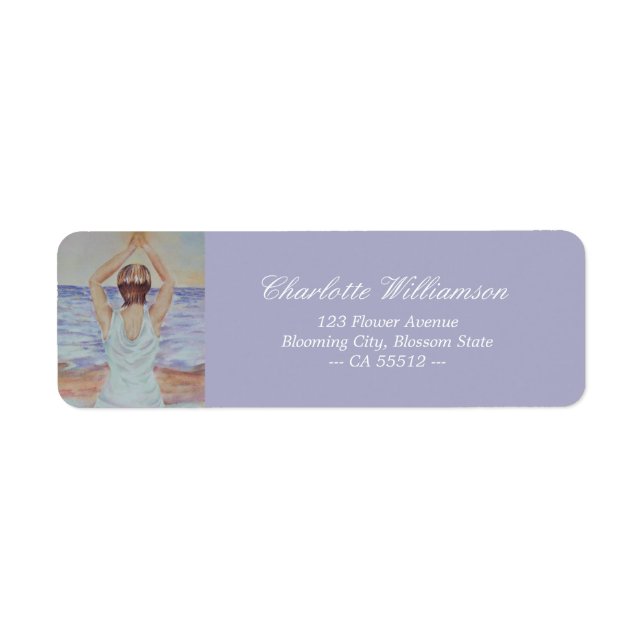 Yoga on the Beach address Label (Front)