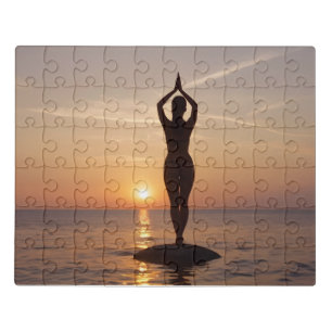 Yoga on the beach jigsaw puzzle