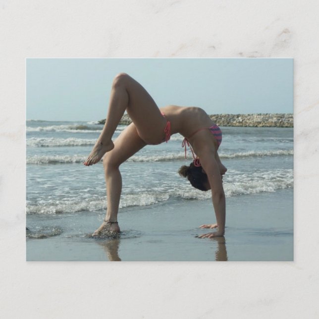 Yoga on the Beach photo Postcard (Front)