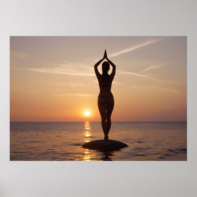 Yoga on the beach poster (Front)
