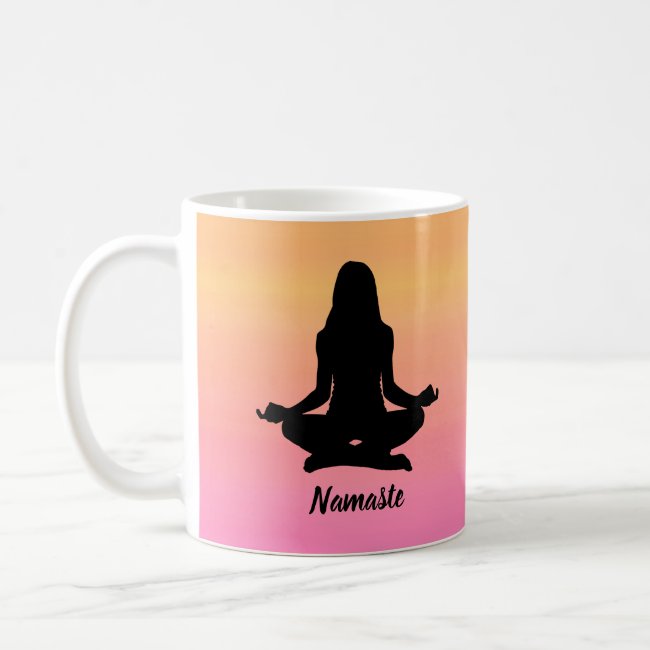 Yoga Orange and Pink Rainbow Sunset Mug