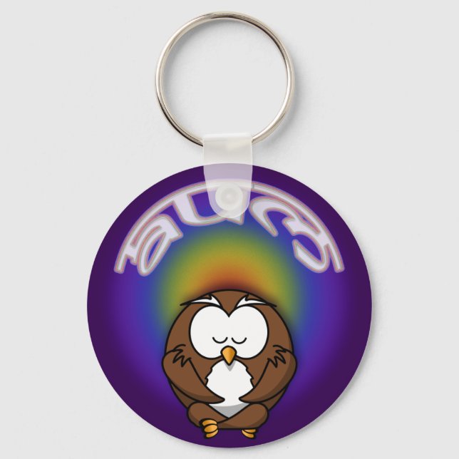 yoga owl keychain (Front)