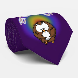 yoga owl neck tie