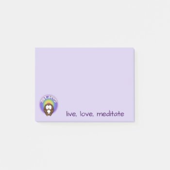 Yoga Owl Post-it Notes by just_owls at Zazzle