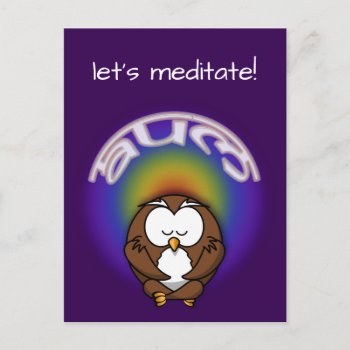 Yoga Owl Postcard by just_owls at Zazzle