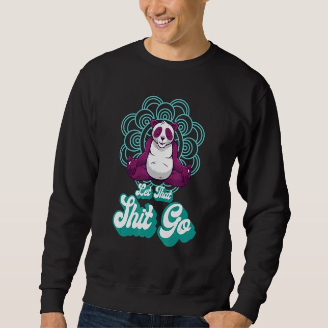 Yoga Panda Meditation Cute Pandas Animal  Yoga Pos Sweatshirt (Front)