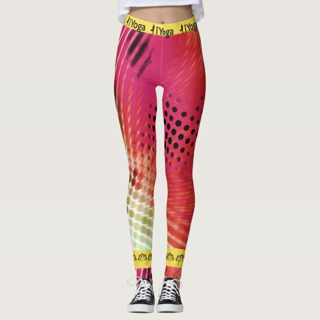 Yoga Pants | Abstract | Colorful (Front)