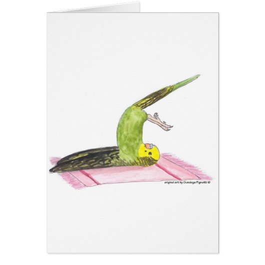 Yoga Parakeet Plow pose Cards (Front)