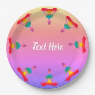 Yoga Party Custom Paper Plates