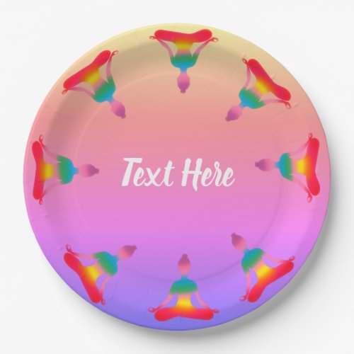 Yoga Party Custom Paper Plates