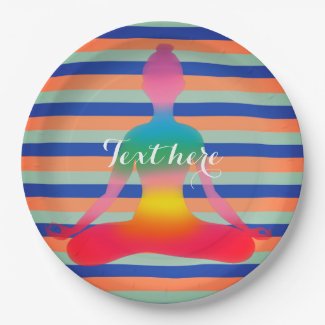 Yoga Party Custom Paper Plates