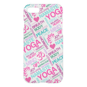 Yoga Peace and Harmony Word Cloud iPhone SE/8/7 Case