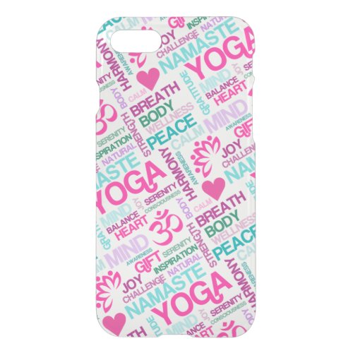 Yoga Peace and Harmony Word Cloud iPhone SE87 Case