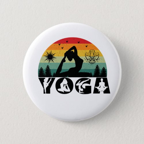 Yoga _ Peace Love  Light  Button