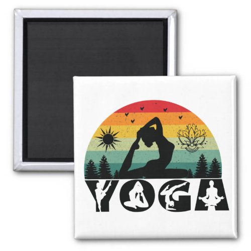 Yoga _ Peace Love  Light  Magnet