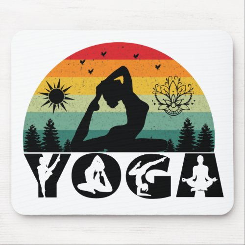 Yoga _ Peace Love  Light  Mouse Pad