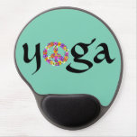 Yoga Peace Sign Floral Gel Mouse Pad at Zazzle