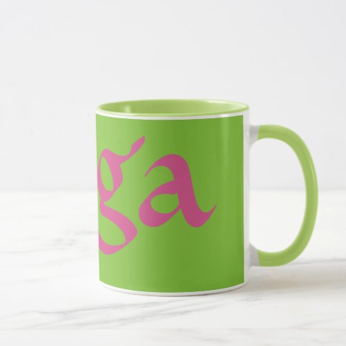 Yoga Peace Sign Floral Mug