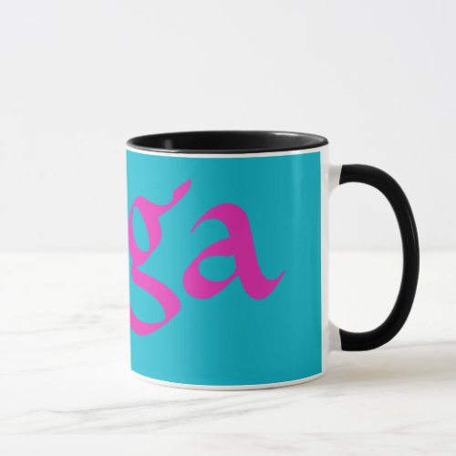 Yoga Peace Sign Floral Mug