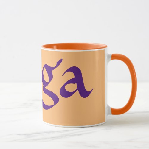 Yoga Peace Sign Floral Mug