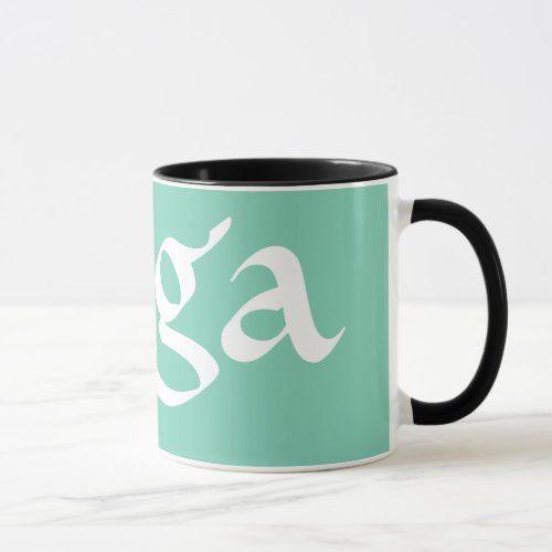 Yoga Peace Sign Floral Mug