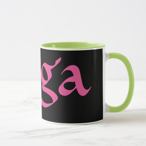 Yoga Peace Sign Floral Mug