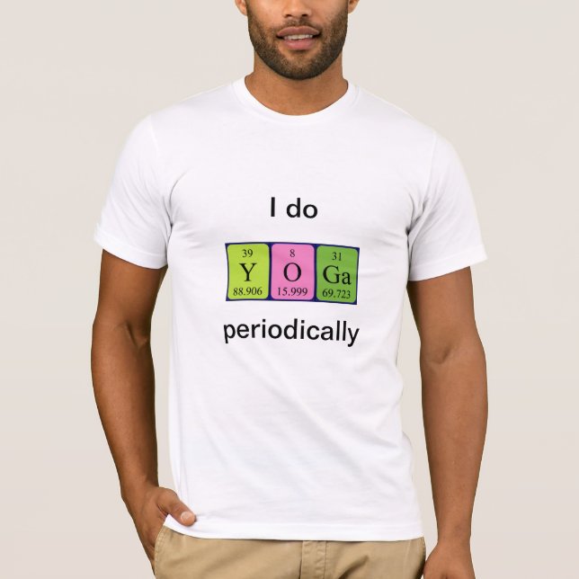 Yoga periodic table word shirt 2 (Front)