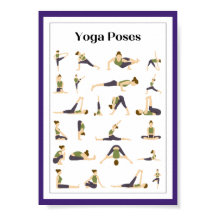 Yoga Pick a Pose Brain Break Poster (Blue)