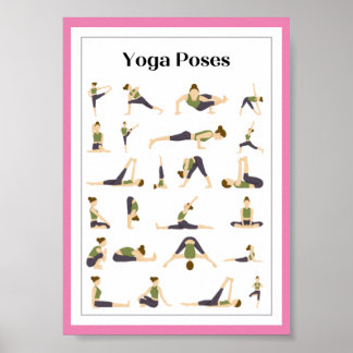 Yoga Pick a Pose Brain Break Poster (Pink)