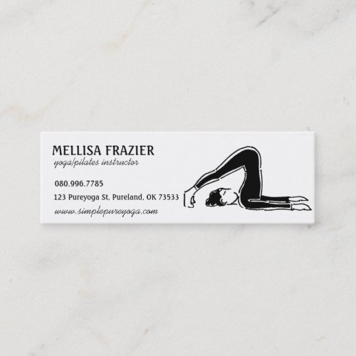 Yoga Pilates BusinessInstructor Mini Business Card