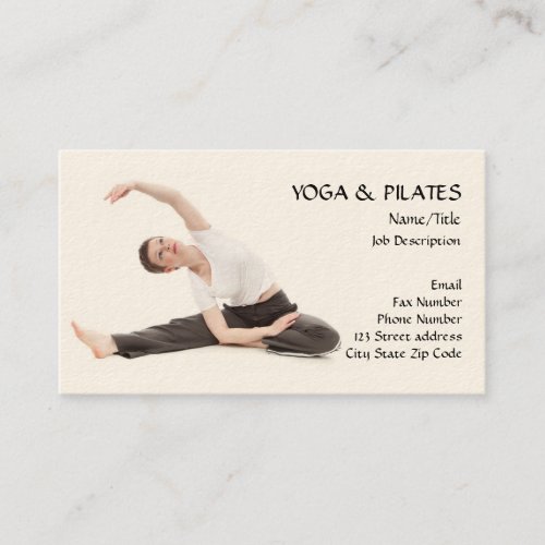 Yoga &amp; Pilates Instructor/Health &amp; Fitness Business Card