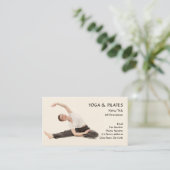 Yoga & Pilates Instructor/Health & Fitness Business Card (Standing Front)